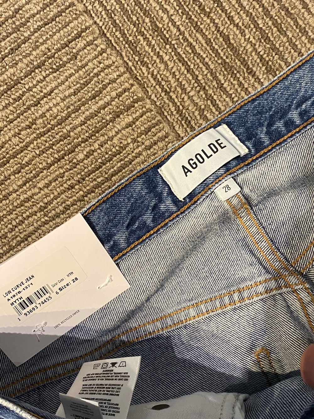 Classic Wide Leg Blue Denim Jeans - Picture 2 of 3